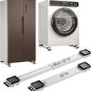 Appliance Rollers Heavy Duty 20-32in New Generation Extendable Appliance Rollers Anti Slip Mobile Washing Machine Base Easily Move Dryers, Refrigerators, Furniture (White) 3 Packs