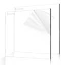 Clear Acrylic Sheet Cast Plexiglass 16"20" Square Panel 1/8"(3mm) Thick,Laser Engraved Plastic Sheet,Easy to Cut,With Double-Sided Protective Film for Signs, DIY Display Projects, Craft,2Piece