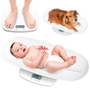 Momcozy Multi-Functional Baby Scale for Toddler, Children, Pet, Adult, Removable Scales for Body Weight & Height Measurement, Perspectives Switch, 5 Units, Digital LED Screen, Auto-Off, Up to 330lb