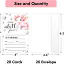 Axolotl Birthday Party Invitation Cards for Kids, 20 Party Invites with Envelopes, Cute Pink Ocean Animal Birthday Invitations for Boys Girls Teens Children, Axolotl Birthday Party Decorations -L863