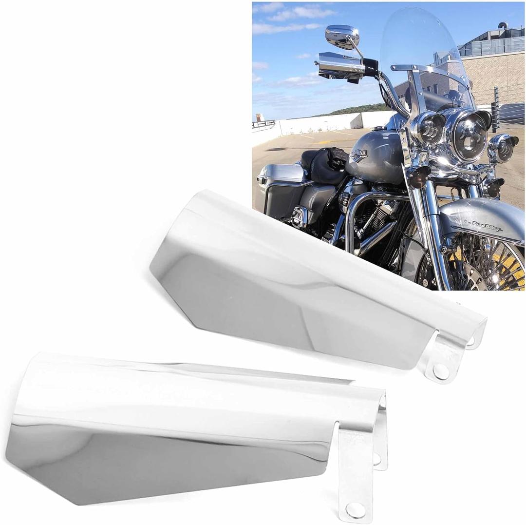 Motorcycle Handguard Coffin Cut Shape Hand Guards for Harley 2007-2023 Electra Glide Street Glide Road Glide Road King Baggers (Chrome)