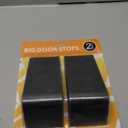 Large Rubber Door Stoppers Wedge for Bottom of Door, Tall up to 2 Inch, 2-Pack Non-Slip Doorstops for Floor, Black Big Sturdy Doorstop for Home Office School Commercial Use