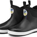 HISEA Kid's Deck Boots Waterproof Lightweight Ankle Rain Boots for Boys Girls Rubber Boots Non-slip Child Rain Shoes (8 Toddler, Grey)