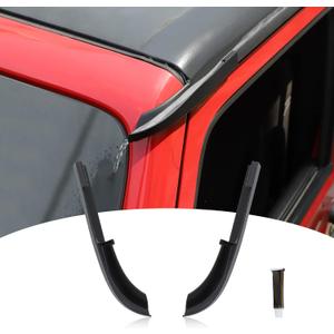 JeCar JK Hardtop Rain Gutter Extension Drip Rail Rain Diverter Exterior Accessories for Jeep Wrangler 2011-2018 JK JKU, Upgrade Version