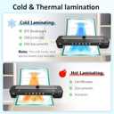 13 Inch Laminator Machine - 11x17 Laminator with 50 Sheets, Cold & Thermal, Built-in Paper Cutter & Corner Rounder, A3 Laminating Machine for Classroom Home School