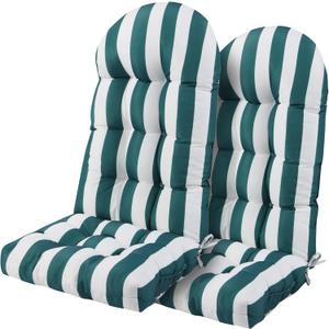 Enipate Weather Resistant Adirondack Chair Cushions Set of 2 High Back Indoor Outdoor Patio Tufted Lounge Cushion Seat Pads
