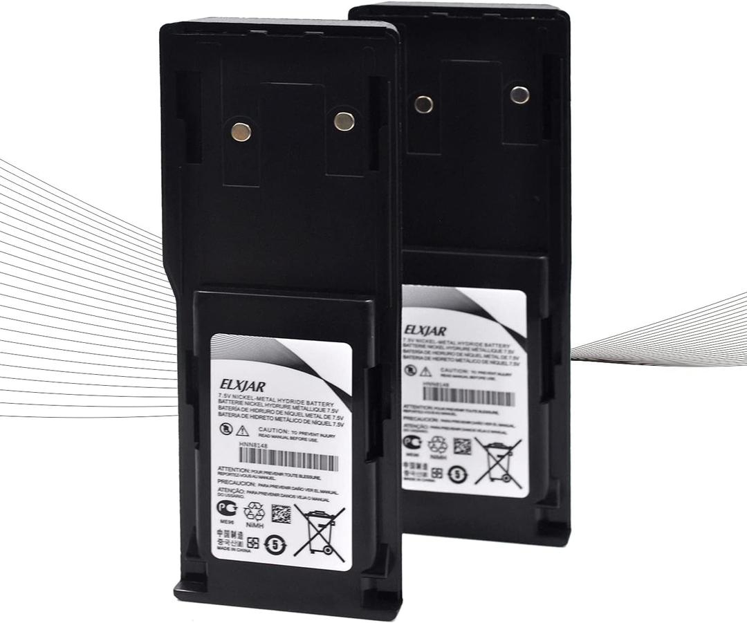 (2-Pack) 7.5V 1800mAh Ni-MH Battery Replacement for Motorola HNN8148 HNN8148A HNN8148B Radius P110 Two Way Radios