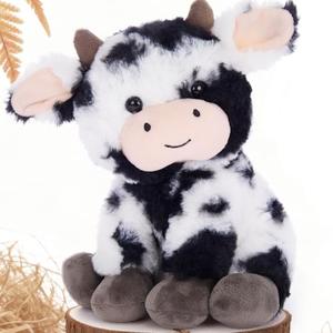 Muiteiur 10 Inch Sitting Cow Stuffed Animal, Super Soft Cow Plush Toy for Kids, Cute Farm-Themed Party Decor, Fun Gift for Children for Learning and Storytelling