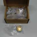 HOMOTEK 30 Pack Cabinet Knobs Drawer Pulls Zinc Stepped Round Dresser Handles,Kitchen,Cupboard, Bathroom, Wardrobe, Cabinet Hardware,Brushed Gold