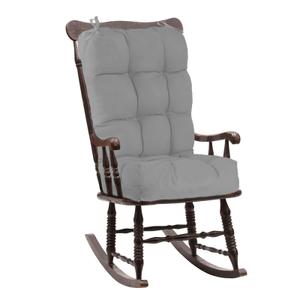 Rocking Chair Cushions Set, Thicken Rocking Chair Pads with Ties, Soft Seat Pads Cushion Tufted Back and Seat Cushion Chair Pads for Home, Kitchen, Office (Grey)