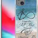 Case for iPhone 13 (14) & MUQR Gel Silicone Slim Drop Proof Heavy Duty Protection Cover Compatible with iPhone 13 (14) & Silicone Bible Protective Rubber Christian Songs Verses