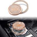 Gear Shift Knob Cover Modification Bling Crystal Shiny Diamond Decal Compatible with Discover Range R0ver Accessories(LR Gold)