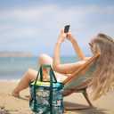 KABAQOO Mesh Beach Bag, Extra Large Beach Bags with 9 Pockets & Zipper Waterproof Lightweight Beach Tote for Beach/Pool Trip