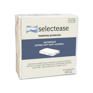 Treaton, Premium Zippered Mattress Protector with Breathable and Noiseless Feature, Water Proof, Premium Quality Fabric Zippered, Fits Mattress 6-Inch to 9-Inch, Twin, White