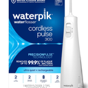 Waterpik Cordless Pulse 3100 Rechargeable Portable Water Flosser for Teeth, Gums, Braces Care and Travel with 2 Flossing Tips, Waterproof for Shower Use, ADA Accepted, WF20 White,  Exclusive