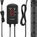 HiTauing Aquarium Heater, 300W Fish Tank Heater with LED Digital Display & 5 Safety Protection, Submersible Aquarium Heater with 2 Suction Cup and 8.2Ft Cord for 40-75 Gallon Fish Tank.