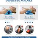 YOUKADA Neck Massager, 3 in 1 Modes, Electric Shoulder Relaxer, Neck Stretcher with Heat for Pain Relief Deep Tissue, Ergonomic 26Shoulder Massager, Portable for Car/Office/Home (Blue)