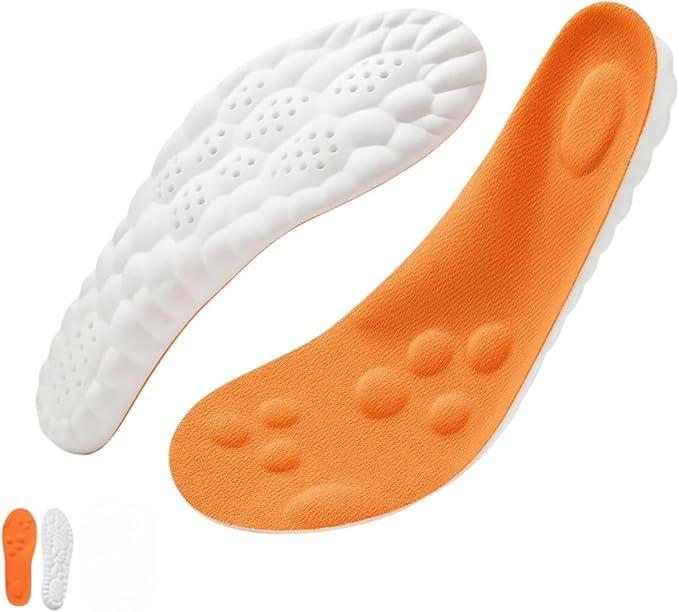 InsoleX, Pairs of 2 Footstr Insoles for Kids Youth, Arch Support & Shock Absorption, 4D Elastic Cloud Breathable Soft Foam Sole for Men & Women Size 39-40