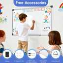 VUSIGN Magnetic Whiteboard 36"x24" Dry Erase Board for Wall, Silver Frame