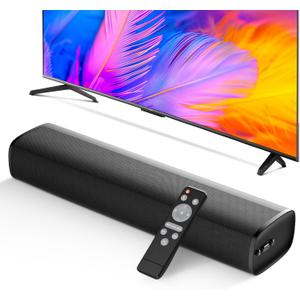 MZEIBO Sound Bar, 50W Soundbar for Smart TV Bluetooth 5.3 Speaker 17Inch with ARC/Optical/AUX Connection Surround for Home Theater Audio TV/PC/Gaming/Projectors (Black)