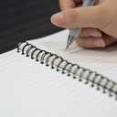 2 Pack College Ruled Notebook, Soft Black Cover Spiral Notebook, Memo Notepad Sketchbook, Students Office Business Diary Spiral Book Journal, 50 Pages, 25 Sheets, 10 x 7.5 Inch