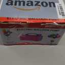 IDAODAN Electric Balloon Pump, Portable Electric Balloon Blower Machine Balloon Air Pump Dual Nozzle Rose Red 110V 600W Balloon Inflator for Party Decorations