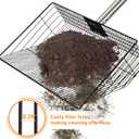 Extra Large Chicken Poop Scooper  15'' Wide Stainless Steel Litter Cleaner, 5-in-1 Adjustable Handle (37-77 Inch), for Chicken Coops, Poultry Barns, Durable Farm & Outdoor Tool