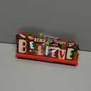 3 Pack Christmas Table Decorations Signs Santa Claus Table Ornaments Snowman Wooden Tabletop Party Decorations Joy Believe Merry Christmas Centerpiece for Winter Birthday Dinner Party Supplies