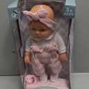 Enjoyin 12'' Baby Doll in Gift Box with Pink Cloths, Pacifier, 13''x13'' Microfabric Blanket, and Feeding Bottle. Gift Idea for Ages 3+
