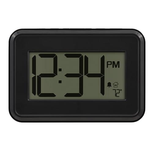 SEDLAV Digital Black Desk Alarm Clock with Timer - Sleek and Functional Timekeeper