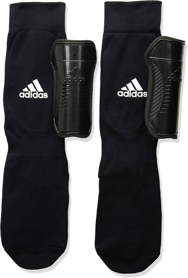 adidas Kids' Performance Sock Shin Guards (Large, Black/White)