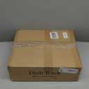 SNTD Dish Drying Rack, Expandable Dish Rack for Kitchen Counter, Stainless Steel Dish Drainer with Drainboard Set and Utensil Holder (Black)