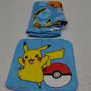 Franco Pokemon Gamer Kids Bath/Pool/Beach Soft Absorbent Cotton Terry Towel with Washcloth 2 Piece Set, 50 in x 25 in, (Officially Licensed Product) (25" x 50", Pokemon 2)