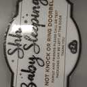 Shhh Baby Sleeping Sign for Front Door - Please Do Not Knock Or Ring Doorbell Sign, Baby Sleeping Door Sign, No Knocking Door Sign, No Soliciting Do Not Knock Sign