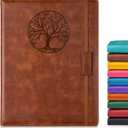 Lined Journal Notebook for Women Men,256 Pages A4 Large Hardcover Leather Journals for Writing,Travel,Business,Work,School,College Ruled Notebooks for Note Taking, Diary Notepad 8.6"11" (Brown)