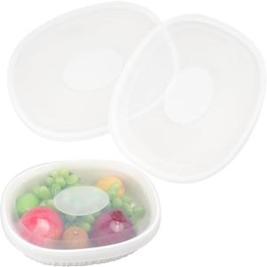 Silicone Lids for CorningWare 2-1/2-Quart Oval Casserole Dish, 2 Pack Reusable Covers for CorningWare Baking Dish (Dish not Included) Dishwasher & Microwave & Freezer Safe
