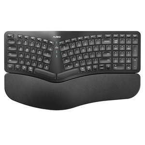 Nulea RT05B Wireless Ergonomic Keyboard, Split Keyboard with Cushioned Wrist Rest, Bluetooth and USB Connectivity, USB-C Rechargeable, Compatible with Windows Mac