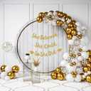 HOUSE OF PARTY White and Gold Balloons 110 Pcs - Large Gold and White Balloon Garland Kit