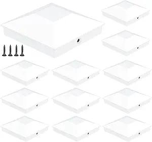 Eapele 4X4(3.5in x 3.5in) Wood Fence Post Caps, PP Plastic Water-Proof UV-Proof, Keep Post from Cracking and Rotting (24pcs, White）