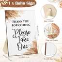 Sintuff 50 Set Baby Shower Favors for Guest 1 Thank You for Coming Sign 50 Ballpoint Pens 50 Thank You Cards with Twine Fall Baby Shower Return Gifts for Gender Reveal(Retro Colors,Boho)