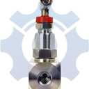 RFS Stainless Steel 316 Straight Needle Valve, 1/4" NPT Female Connection, up to 6000 PSI, 2 Port Heavy Duty Industrial Hydraulic Flow Control Valve for Piping Needs