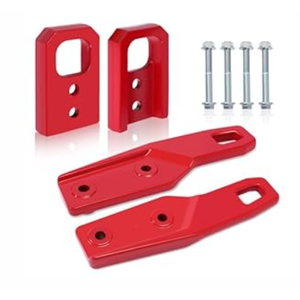 Fenglesha Front and Rear Tow Hooks Compatible with Toyota Tacoma 2024 2025 2026, Left and Right Red