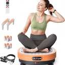 MERACH Vibration Plate Exercise Machine with Foot Massager, Office Vibrating Plate Exercise Machine for Weight Loss, 0-99 Levels Amplitude and Easy to Store, Acupressure Relieves Leg Fatigue