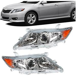 WFLNHB Headlights Assembly Replacement for Toyota Camry Base/CE/LE/XLE 2010 2011 Projector Headlights Headlamps Driver & Passenger Side