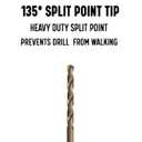 Drill America - GLBCOX1215/64 15/64" x 12" Cobalt Aircraft Extension Drill Bit, GLBCO Series