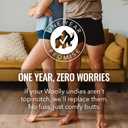 Men's Merino Boxers By Woolly | RWS Certified | Soft, Stink Free, Seattle Designed (Medium, Black)