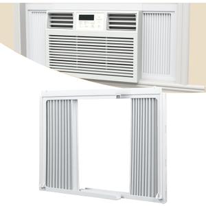 GCGOODS Window Air Conditioner Side Panels with Frame, Adjustable Window AC Side Panel Kit, Universal Fits for 5,000 BTU Window Air Conditioner Units, Window AC Side Panel with Frame