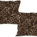 Cheetah Pillow Covers 18x18 Set of 2, Leopard Cheetah Print Room Decor, Cheetah Print Pillow Covers for Home Bedroom Couch
