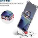 Simpeak Case with Screen Protector Compatible with Samsung Galaxy Z Flip 7, Soft TPU Bumper Case Cover with Ring Replacement for Galaxy Z Flip 7 2025, Anti-Scratch, Shockproof (Clear)