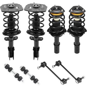 Front and Rear Struts Assembly & Sway Bar Links for 04-12 Chevy Impala, 05-09 Buick Lacrosse, 04-07 Monte Carlo Shock Absorber Replace 171661 532471L 8PCS